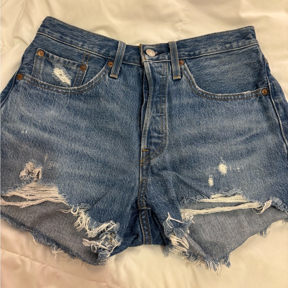 Levi’s Distressed Denim Shorts